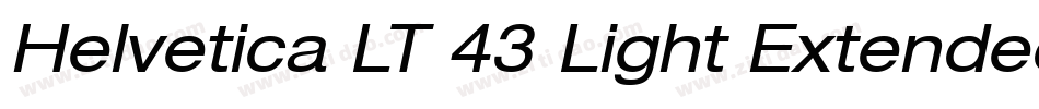 Helvetica LT 43 Light Extended字体转换